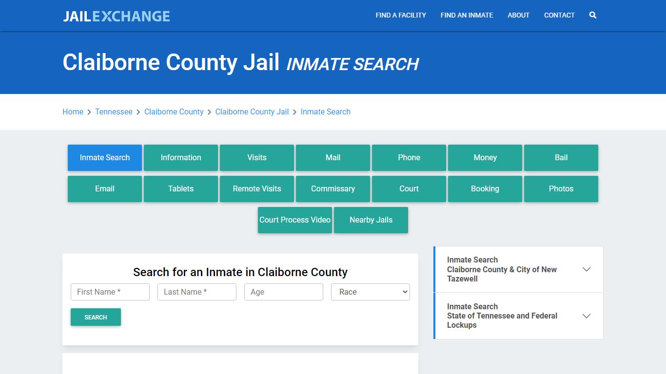 Claiborne County Jail, TN Inmate Search: Roster & Mugshots - Jail Exchange